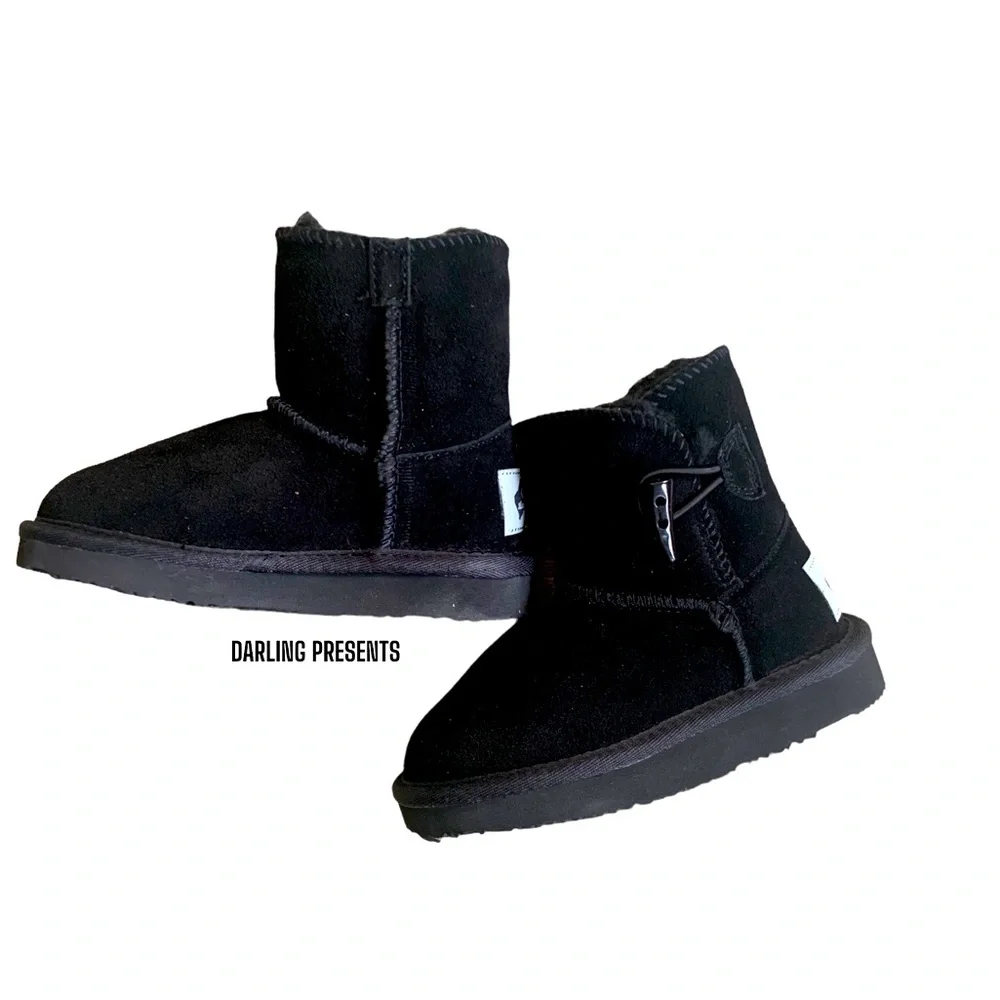 Aussie Merino Suede Boots Kids Color Black Size K9